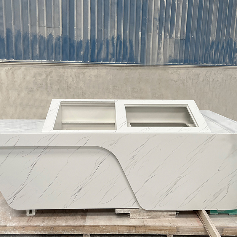 Custom-Shaped Reception Desk