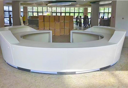 clinic medical artificial stone reception desk