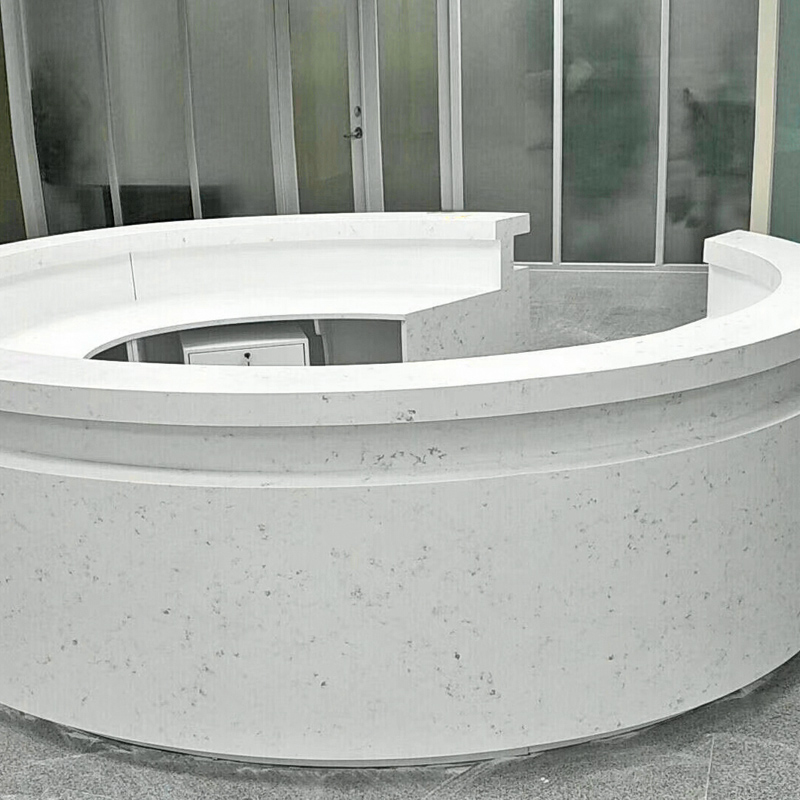 Applications Of Artificial Stone Round Reception Desk in Various Settings