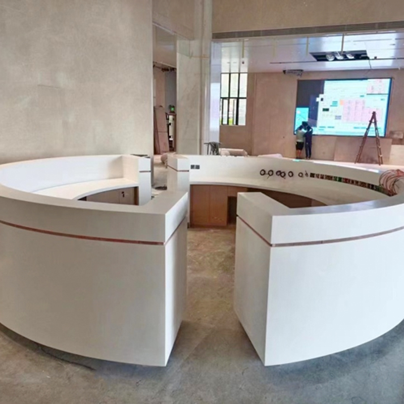 Custom Shaped Reception Desk